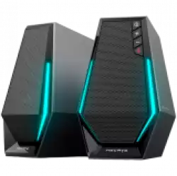 Edifier G1500 2.0 Audio System, BT V5.3, USB, AUX, 2.5-inch Drivers, RGB Lighting, 5W (RMS), Black