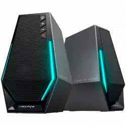 Edifier G1500 2.0 Audio System, BT V5.3, USB, AUX, 2.5-inch Drivers, RGB Lighting, 5W (RMS), Black