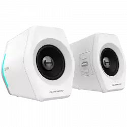 Edifier G2000 2.0 Audio System, BT V5.1, USB, AUX, 2.75-inch Drivers, RGB Lighting, 16W (RMS), White