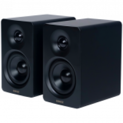 Edifier M60 Bookshelf Speakers, Bluetooth V5.3 (Hi-Res & Hi-Res Wireless), USB-C and 3.5 mm AUX inputs, 1-inch silk-dome tweeters  3-inch long-throw aluminum diaphragm mid-low drivers, 66 W (RMS), touch panel controls, Black