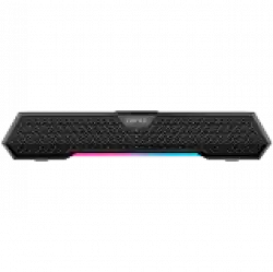 Edifier MG250 2.0 Desktop Soundbar, Bluetooth V5.3, USB-A soundcard input, 2-inch full-range drivers 5W (RMS) output, RGB light strip with companion app control, Built-in MEMS microphone with noise-cancellation, One-touch touch-panel control, Black
