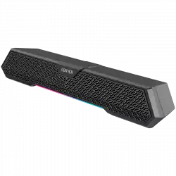 Edifier MG250 2.0 Desktop Soundbar, Bluetooth V5.3, USB-A soundcard input, 2-inch full-range drivers 5W (RMS) output, RGB light strip with companion app control, Built-in MEMS microphone with noise-cancellation, One-touch touch-panel control, Black