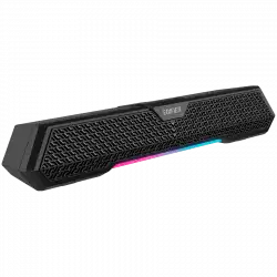 Edifier MG250 2.0 Desktop Soundbar, Bluetooth V5.3, USB-A soundcard input, 2-inch full-range drivers 5W (RMS) output, RGB light strip with companion app control, Built-in MEMS microphone with noise-cancellation, One-touch touch-panel control, Black