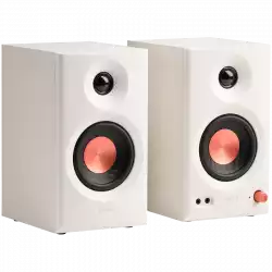Edifier MR3 Active Studio Monitors, BT V5.4, RCA, AUX, 1-inch Tweeters, 3.5-inch Drivers, 36W (RMS), Tone Control Dials, White