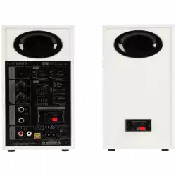 Edifier MR3 Active Studio Monitors, BT V5.4, RCA, AUX, 1-inch Tweeters, 3.5-inch Drivers, 36W (RMS), Tone Control Dials, White