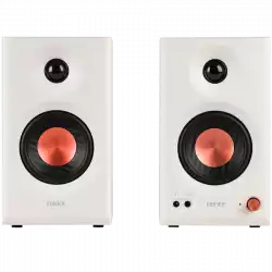 Edifier MR3 Active Studio Monitors, BT V5.4, RCA, AUX, 1-inch Tweeters, 3.5-inch Drivers, 36W (RMS), Tone Control Dials, White