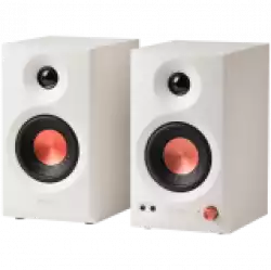 Edifier MR3 Active Studio Monitors, BT V5.4, RCA, AUX, 1-inch Tweeters, 3.5-inch Drivers, 36W (RMS), Tone Control Dials, White