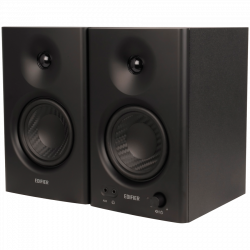Edifier MR4 Active Studio Monitors, RCA, AUX, TRS, 1-inch Tweeters, 4-inch Woofers, 42W (RMS), Control Knob, Black