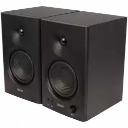 Edifier MR4 Active Studio Monitors, RCA, AUX, TRS, 1-inch Tweeters, 4-inch Woofers, 42W (RMS), Control Knob, Black