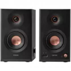 Edifier MR5 Active Studio Monitors (Tri-amped), BT V6.0, Balanced XLR, Balanced TRS, RCA and AUX, which headphone output, 5-inch woofers, 3.75-inch mid-range drivers, and 1-inch silk dome tweeters, 110W (RMS), Room Acoustic Compensation, Black