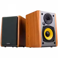 Edifier R1010BT Bookshelf Speakers, Bluetooth V5.1, Dual RCA Inputs, 4-inch  Mid-Bass Drivers 0.5-inch Tweeters, 24 W RMS, Brown