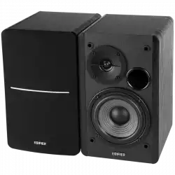 Edifier R1280DB 2.0 Bookshelf Speakers, BT V5.1, Optical, Coaxial, RCA, 0.5-inch Tweeters, 4-inch Drivers, 42W (RMS), Control Knobs and Remote Control, Black