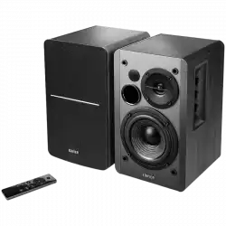 Edifier R1280DBs 2.0 Bookshelf Speakers, BT V5.1, Optical, Coaxial, RCA, 0.5-inch Tweeters, 4-inch Drivers, Sub-Out, 42W (RMS), Control Knobs and Remote Control, Black
