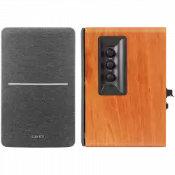 Edifier R1280DBs 2.0 Bookshelf Speakers, BT V5.1, Optical, Coaxial, RCA, 0.5-inch Tweeters, 4-inch Drivers, Sub-Out, 42W (RMS), Control Knobs and Remote Control, Brown                          