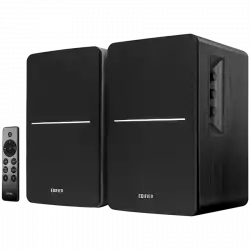 Edifier R1280DBs 2.0 Bookshelf Speakers, BT V5.1, Optical, Coaxial, RCA, 0.5-inch Tweeters, 4-inch Drivers, Sub-Out, 42W (RMS), Control Knobs and Remote Control, Black