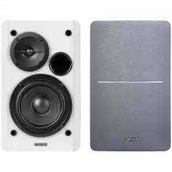 Edifier R1280T 2.0 Bookshelf Speakers, RCA, 0.5-inch Tweeters, 4-inch Drivers, 42W (RMS), Control Knobs and Remote Control, White