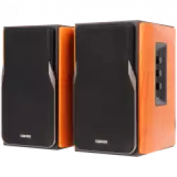 Edifier R1380DB 2.0 Bookshelf Speakers, BT V5.1, Optical, Coaxial, RCA, 1-inch Tweeters, 4-inch Drivers, 42W (RMS), Control Knobs and Remote Control, Brown