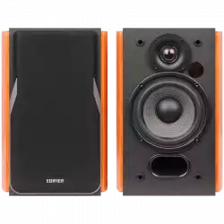 Edifier R1380DB 2.0 Bookshelf Speakers, BT V5.1, Optical, Coaxial, RCA, 1-inch Tweeters, 4-inch Drivers, 42W (RMS), Control Knobs and Remote Control, Brown