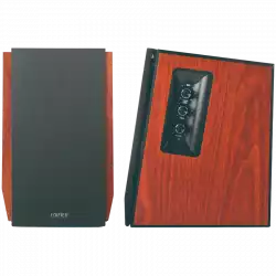 Edifier R1700BTs .0 Bookshelf Speakers, BT V5.1, RCA, 0.75-inch Tweeters, 4-inch Drivers, Sub-Out, 66W (RMS), Control Knobs and Remote Control, Brown
