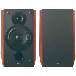 Edifier R1700BTs .0 Bookshelf Speakers, BT V5.1, RCA, 0.75-inch Tweeters, 4-inch Drivers, Sub-Out, 66W (RMS), Control Knobs and Remote Control, Brown