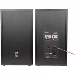 Edifier R2850DB 2.0 Bookshelf Speakers, BT V5.1, Optical, Coaxial, RCA, 0.75-inch Tweeters, 4.5-inch Drivers, 8-inch Woofers, Sub-Out, 150W (RMS), Control Knobs and Remote Control, Black