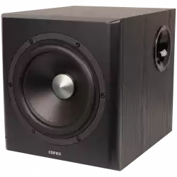 Edifier S351DB 2.1 Audio System, BT V5.1, Optical, Coaxial, RCA, 8-inch Subwoofer, 3.5-inch Drivers, 0.75-inch Tweeters, 150W (RMS), Control Knobs and Remote Control, Black