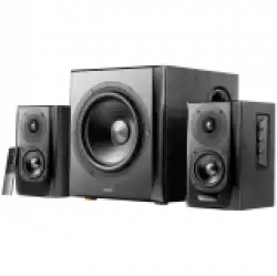 Edifier S351DB 2.1 Audio System, BT V5.1, Optical, Coaxial, RCA, 8-inch Subwoofer, 3.5-inch Drivers, 0.75-inch Tweeters, 150W (RMS), Control Knobs and Remote Control, Black