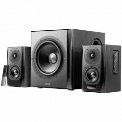Edifier S351DB 2.1 Audio System, BT V5.1, Optical, Coaxial, RCA, 8-inch Subwoofer, 3.5-inch Drivers, 0.75-inch Tweeters, 150W (RMS), Control Knobs and Remote Control, Black