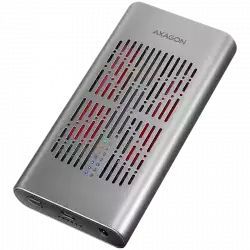 EEM2-20GD USB-C 20Gbps Dual M.2 NVMe SSD CLONE MASTER Enclosure. External USB-C 20Gbps metal box for two M.2 NVMe SSD disks with cloning functionality.                          