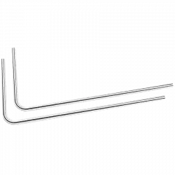 EK-Loop Metal Tube 16mm 0.8m Pre-Bent 90° - Nickel (2pcs)