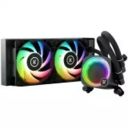 EK-Nucleus AIO CR240 Lux D-RGB, 2x EK-FPT FAN 120 D-RGB PWM fans, Rotatable ARGB Pump Top, Intel Sockets LGA: 1150, 1151, 1155, 1156, 1200, 1700, 2011, 2011-3, 2066, AMD Sockets: AM4, AM5, 5 Year Warranty