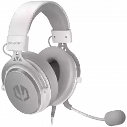 Endorfy Viro Plus USB Onyx White Gaming Headset, 53mm Driver, Memory Foam, USB 7.1 Sound Card, Detachable Microphone, Extra Earpads, 3.5mm Audio Jack, 2 Year Warranty