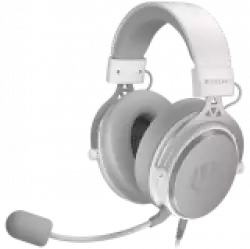 Endorfy Viro Plus USB Onyx White Gaming Headset, 53mm Driver, Memory Foam, USB 7.1 Sound Card, Detachable Microphone, Extra Earpads, 3.5mm Audio Jack, 2 Year Warranty