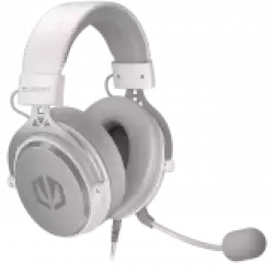 Endorfy Viro Plus USB Onyx White Gaming Headset, 53mm Driver, Memory Foam, USB 7.1 Sound Card, Detachable Microphone, Extra Earpads, 3.5mm Audio Jack, 2 Year Warranty
