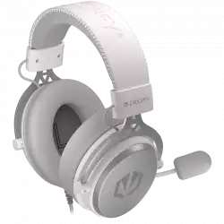 Endorfy Viro Plus USB Onyx White Gaming Headset, 53mm Driver, Memory Foam, USB 7.1 Sound Card, Detachable Microphone, Extra Earpads, 3.5mm Audio Jack, 2 Year Warranty