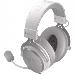 Endorfy Viro Plus USB Onyx White Gaming Headset, 53mm Driver, Memory Foam, USB 7.1 Sound Card, Detachable Microphone, Extra Earpads, 3.5mm Audio Jack, 2 Year Warranty