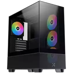 Xigmatek Endorphin Air V2 EN41822 Black, E-ATX/ATX/M-ATX/MINI ITX, USB3.0 X2, TYPE C X1, HD AUDIO, Mesh PSU Shroud, 2PCS Seamless TG, 4PCS S20A&Galaxy II Box & Remote
