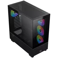Xigmatek Endorphin Air V2 EN41822 Black, E-ATX/ATX/M-ATX/MINI ITX, USB3.0 X2, TYPE C X1, HD AUDIO, Mesh PSU Shroud, 2PCS Seamless TG, 4PCS S20A&Galaxy II Box & Remote