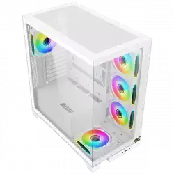 Xigmatek Endorphin Ultra Arctic EN41334 White, E-ATX/ATX/M-ATX/MINI ITX, USB-C X 1, HD AUDIO, Front & Left Seamless TG, 5PCS M20A Arctic & Galaxy II Fan Control Kit