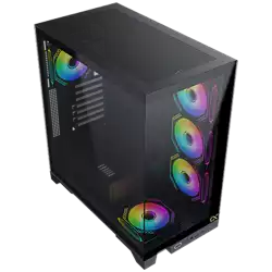 Xigmatek Endorphin Ultra EN41327 Black, E-ATX/ATX/M-ATX/MINI ITX, USB 3.0 X 1, USB-C X 1, HD AUDIO, Front & Left Seamless TG, 5PCS M20A & Galaxy II Fan Control Kit