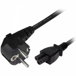 EU Power Cord, black (60 cm, 2 ft), for PoE Injector 24V (502-00025) and PoE Injector 50V (100-00080)