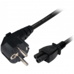 EU Power Cord, black (60 cm, 2 ft), for PoE Injector 24V (502-00025) and PoE Injector 50V (100-00080)