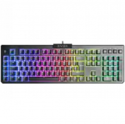 EVGA Z12 RGB Gaming Keyboard, RGB Backlit LED, 5 Programmable Macro Keys, Dedicated Media Keys, Water Resistant