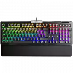 EVGA Z15 RGB Gaming Keyboard, RGB Backlit LED, Hot Swappable Mechanical Kailh Speed Silver Switches (Linear)