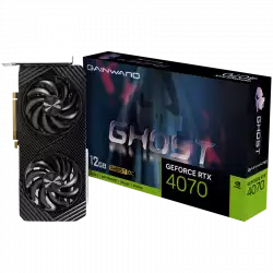 Gainward GeForce RTX4070 Ghost OC, 12GB GDDR6X, 192 Bit, 1x HDMI 2.1, 3x DP 1.4a, 2 Fan, 1x 8-pin power connector, recommended PSU 750W, NED4070S19K9-1047B