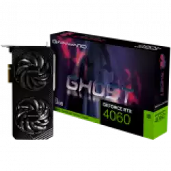 Gainward RTX 4060 Ghost 8GB GDDR6, 128 bits, 1x HDMI 2.1, 3x DP 1.4a, two fan, 1x 8-pin Power connector, recommended PSU 600W, : NE64060019P1-1070B