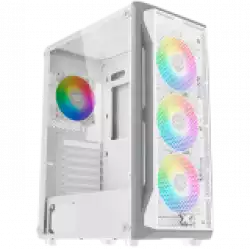 Xigmatek Gaming X Arctic EN46737, White Chassis, ATX/M-ATX/Mini ITX, U3x1+U2x2, Metal FP & Left TG, 4PCS X24A Arctic Fan & LED Switch ARGB Fan PCB