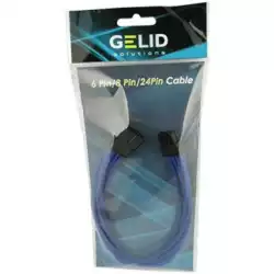 GELID 8pin EPS Power extension cable 30cm individually sleeved BLUE, 18 AWG