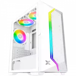 Xigmatek Gemini II Arctic EN48656, White, MATX/ Mini- ITX, U3x1+U2x2, Meshed Grill ARGB LED Frontpanel & Left TG, 3PCS X24F Arctic Fixed RGB Fan