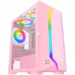 Gemini II Queen, EN48663, Pink, MATX, U3x1+U2x2, Meshed Grill ARGB LED Frontpanel & Left TG, 3PCS X24F Arctic Fixed RGB Fan